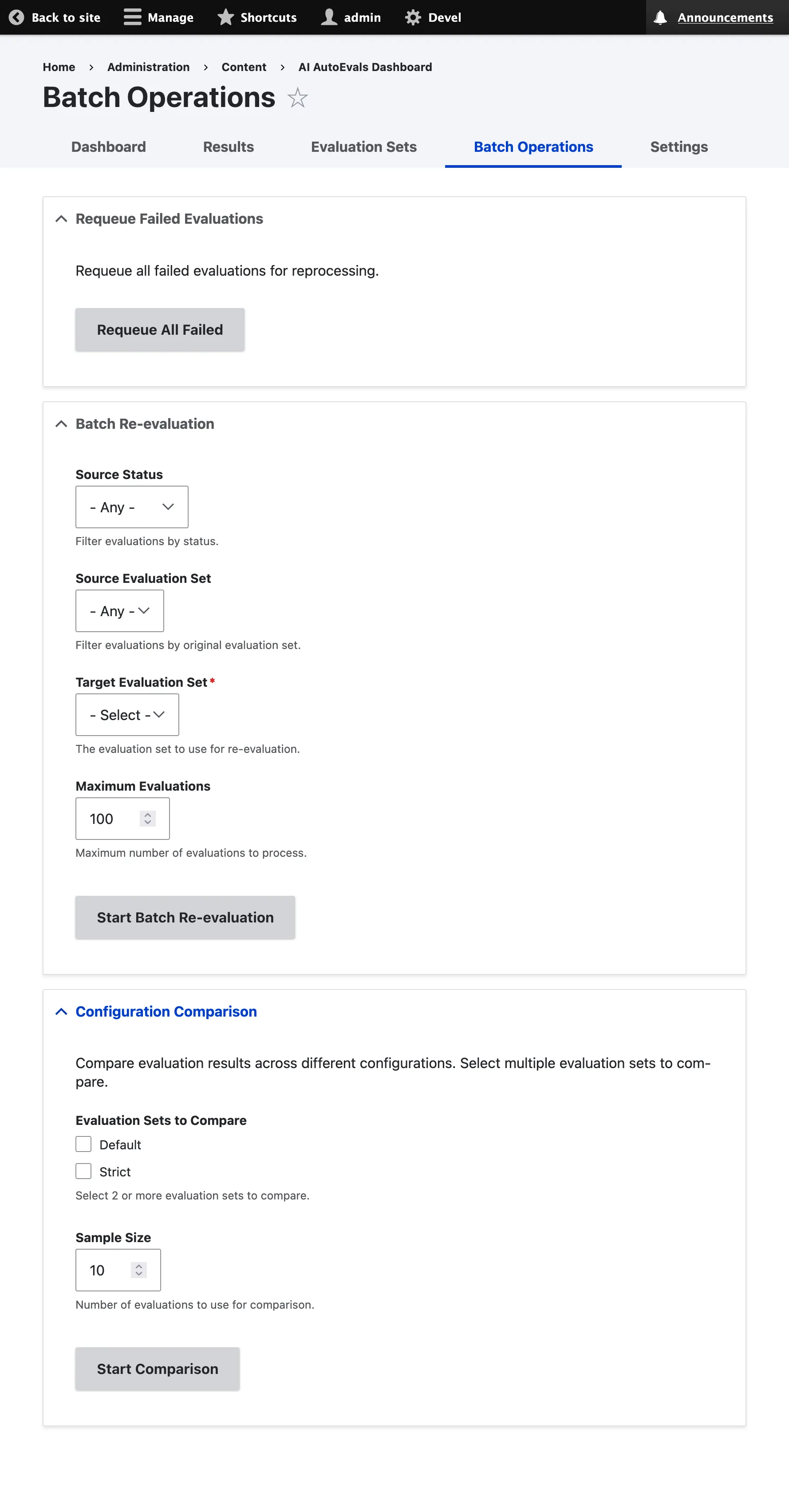 Batch Operations Interface